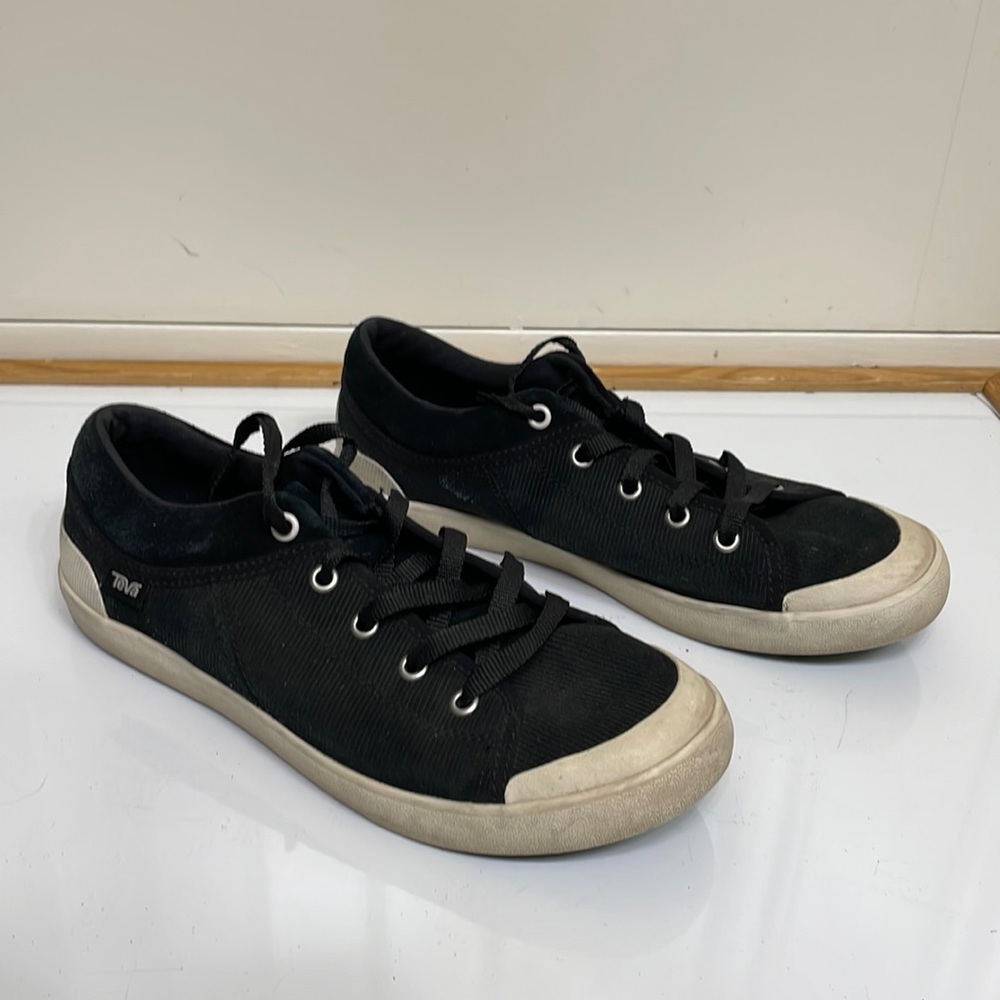 Teva Womens Freewheel Corduroy Low Top‎ Lace Up Sneakers Size 9 black